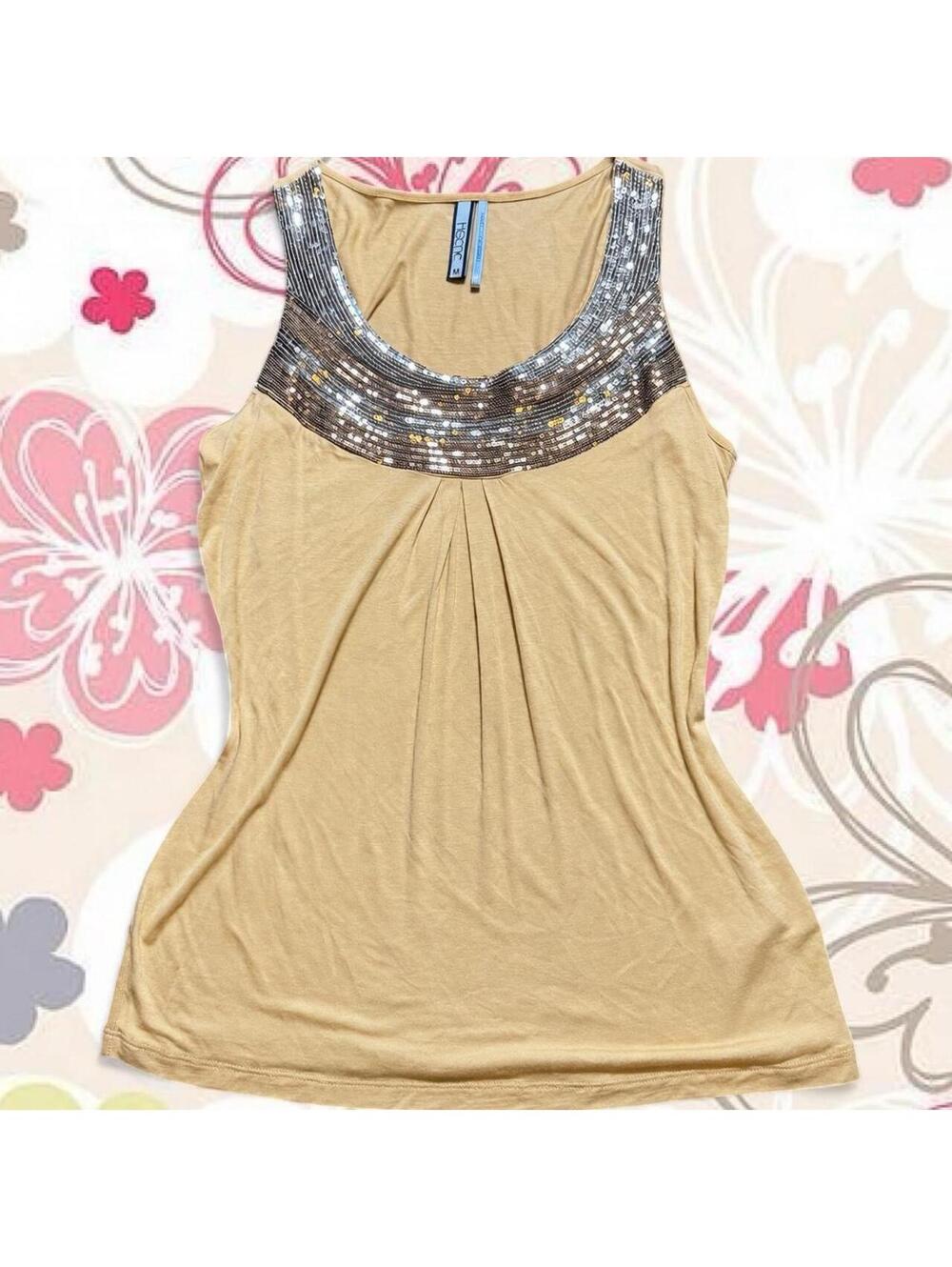 Kische Gold Sequin Tank Top